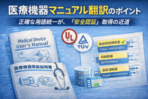 医療機器マニュアル翻訳のポイント｜正確な用語統一が安全認証試験（UL/TÜV）突破の近道