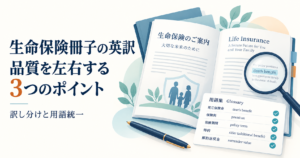 生命保険冊子の英訳で品質を左右する3つのポイント｜訳し分けと用語統一